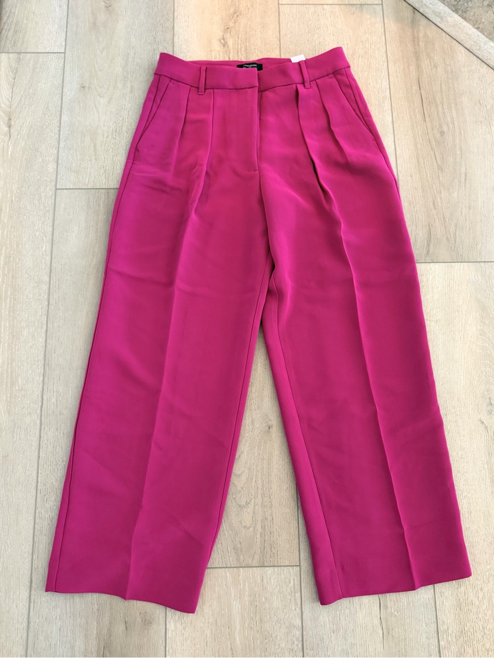 💕 NWT Banana Republic Pink High-Rise Wide-Leg Relaxed Trouser. Size 8